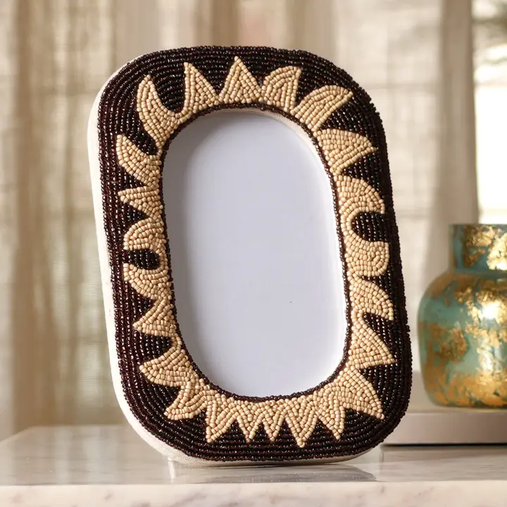 Zonnestraal kralen fotolijst 10x15 cm